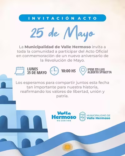 Invitación Acto 25 de Mayo